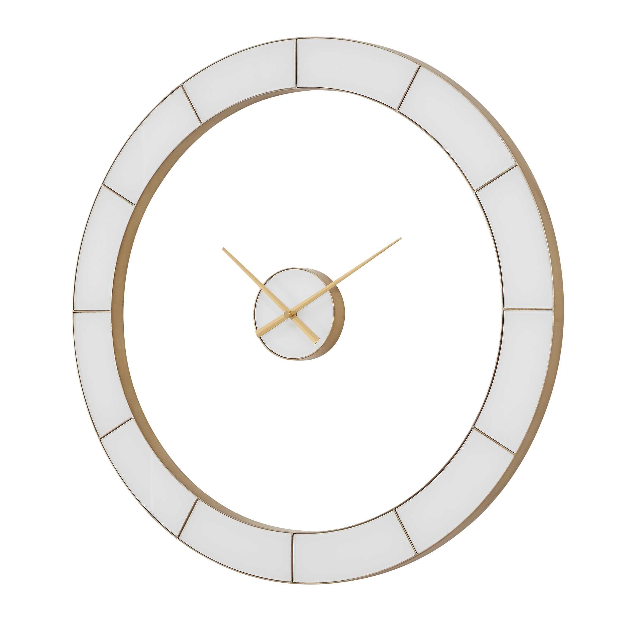Uttermost Home Decor Uttermost Ivory Halo Minimalist Wall Clock