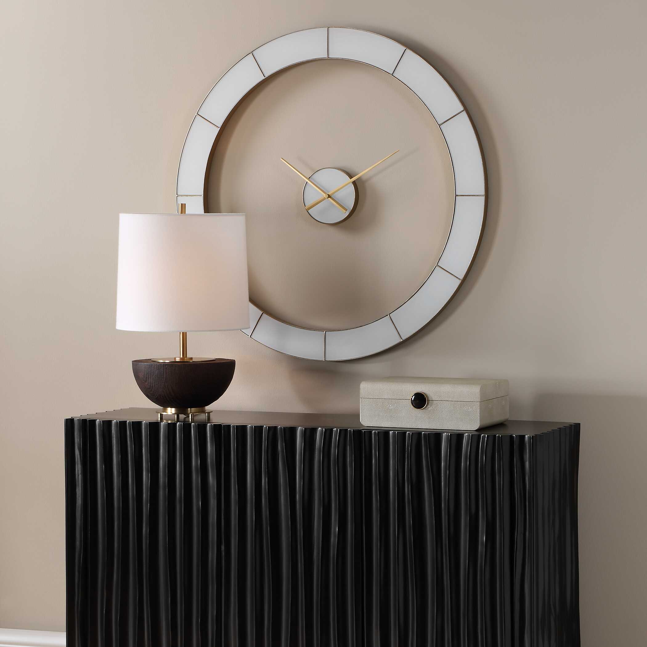Uttermost Home Decor Uttermost Ivory Halo Minimalist Wall Clock