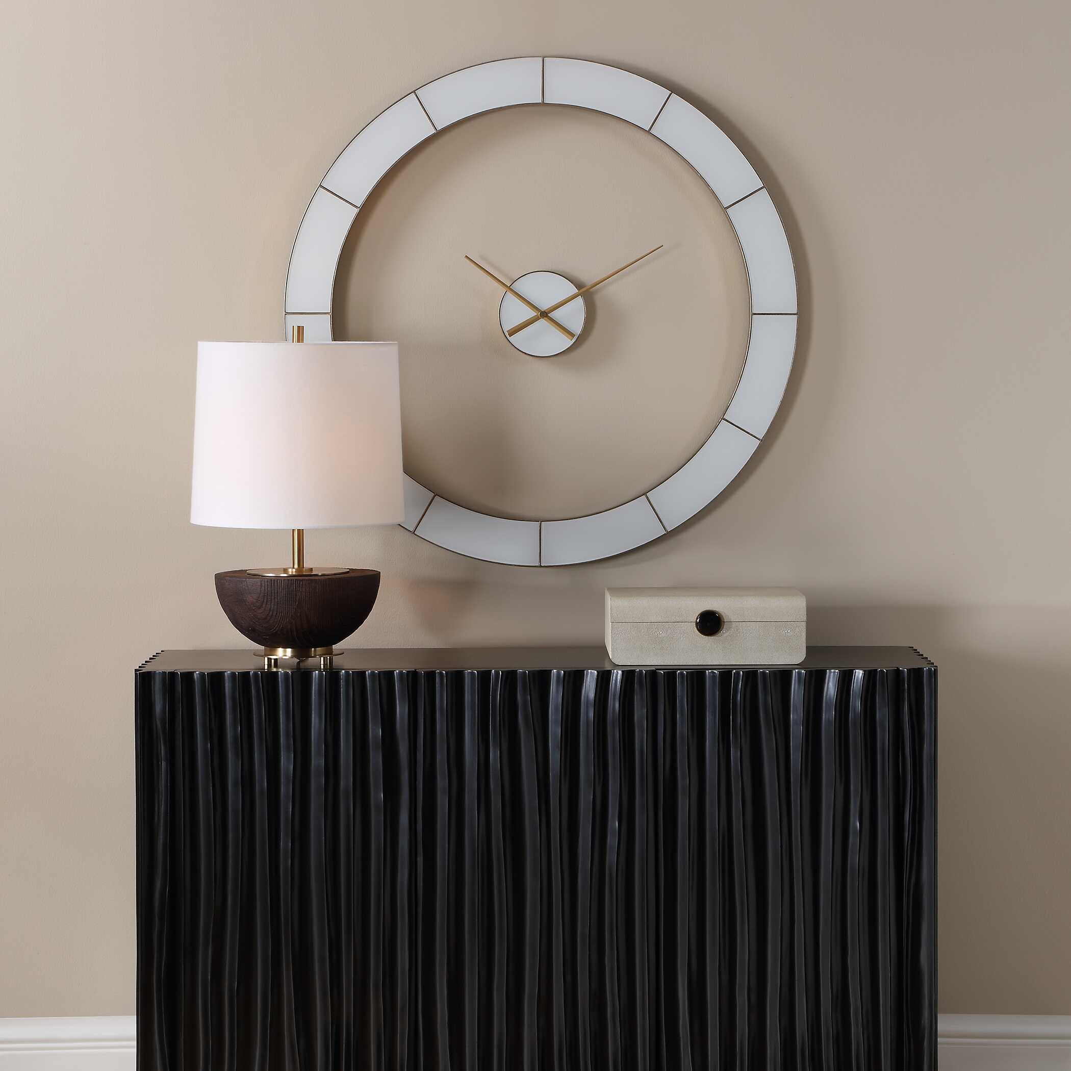 Uttermost Home Decor Uttermost Ivory Halo Minimalist Wall Clock