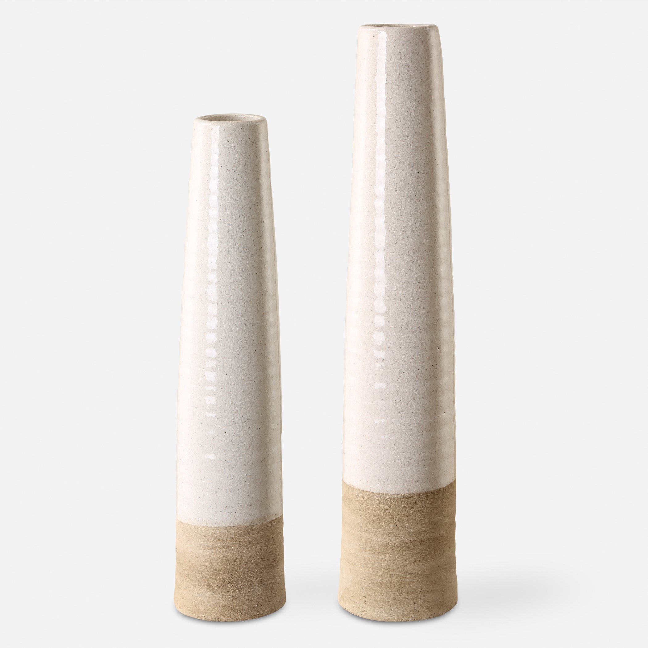 Uttermost Home Decor Uttermost Ivory Sands Ceramic Vases, S/2