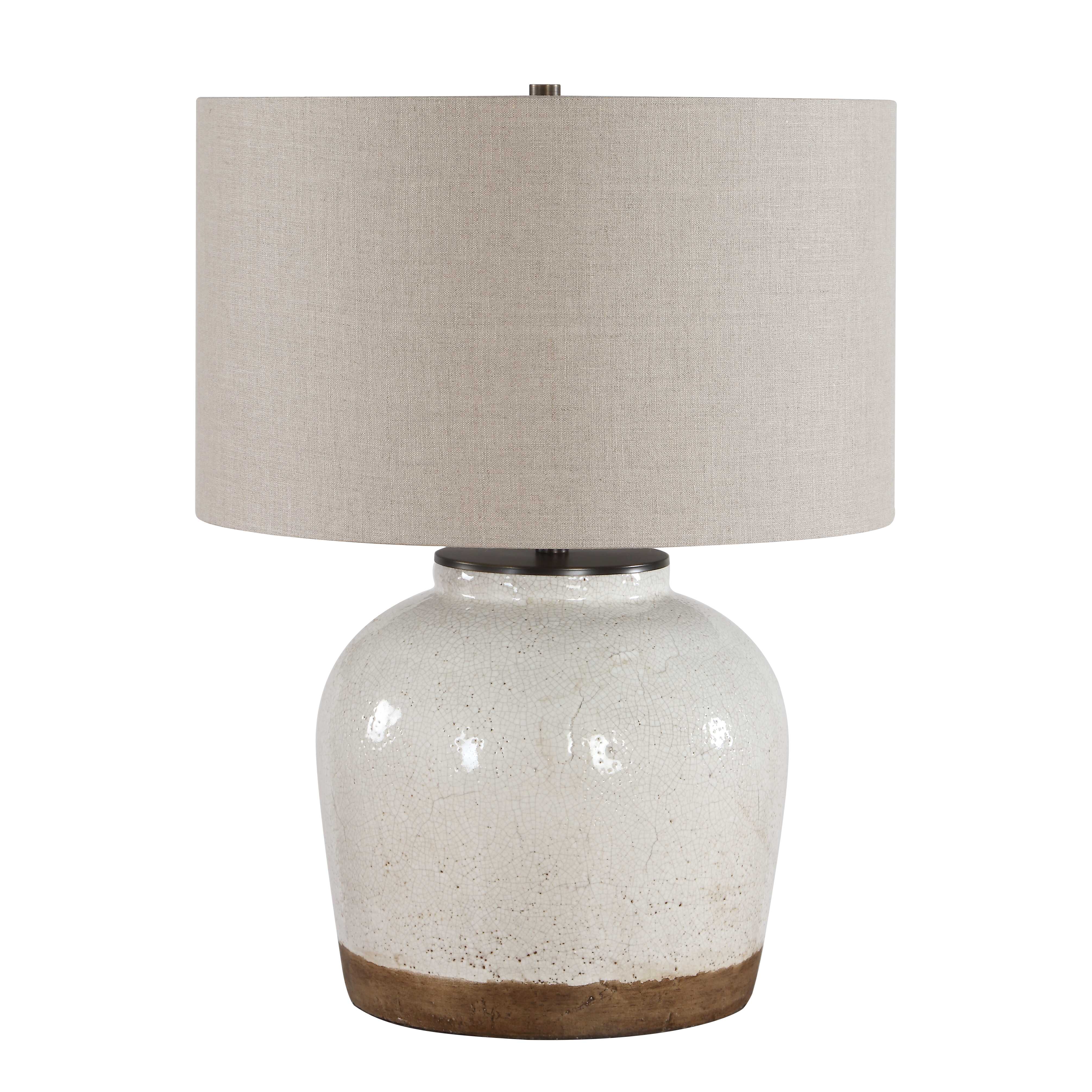 Uttermost Lighting Uttermost Jarret Glaze White Table Lamp