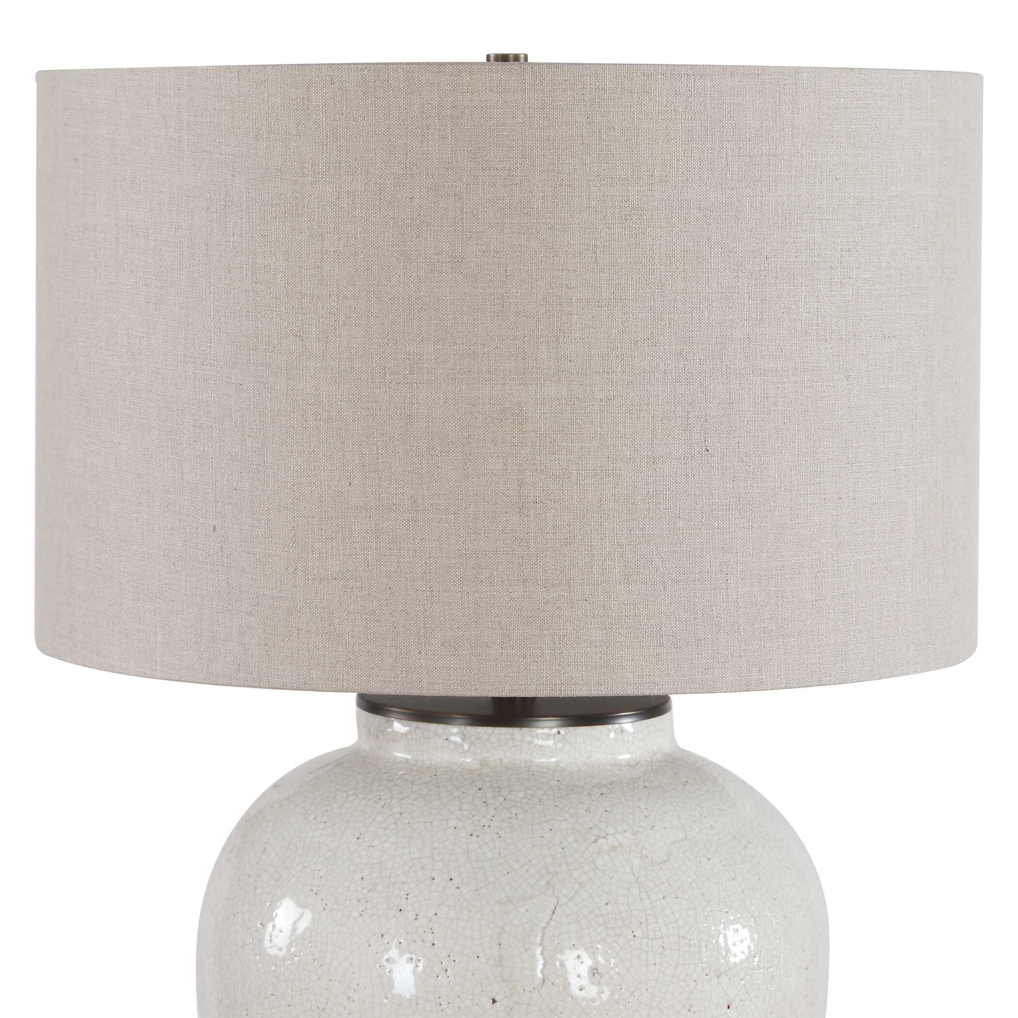Uttermost Lighting Uttermost Jarret Glaze White Table Lamp