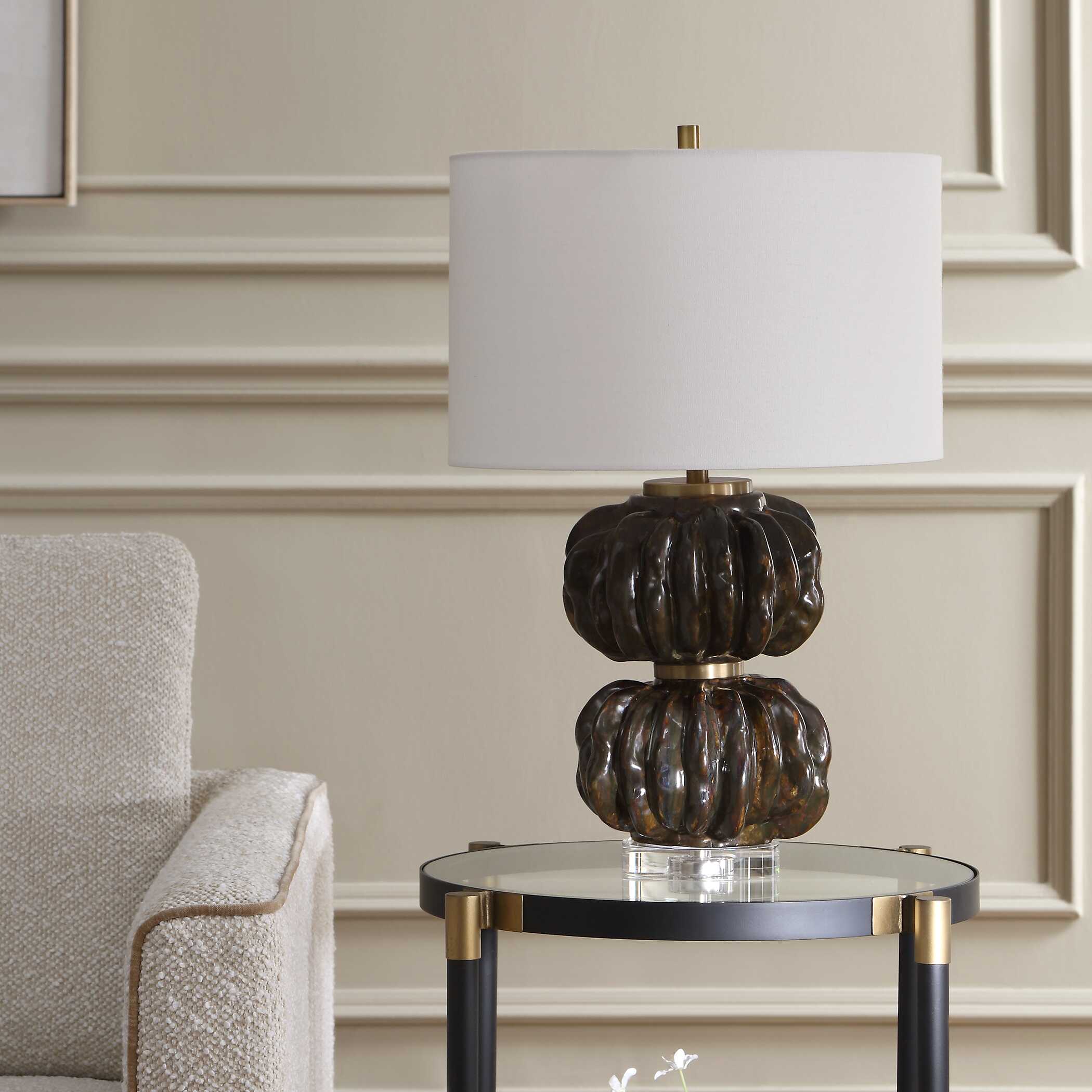 Uttermost Lighting Uttermost Jaudon Stacked Bronze Table Lamp