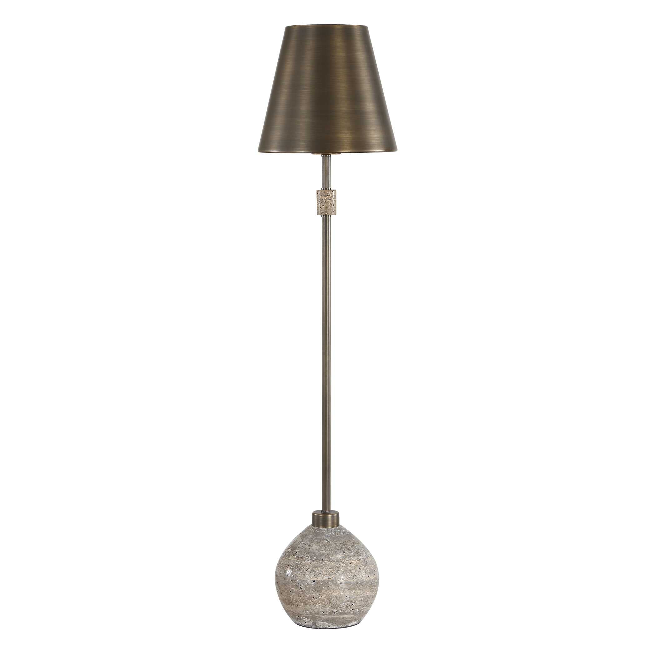Uttermost Lighting Uttermost Jaycee Dark Travertine Buffet Lamp