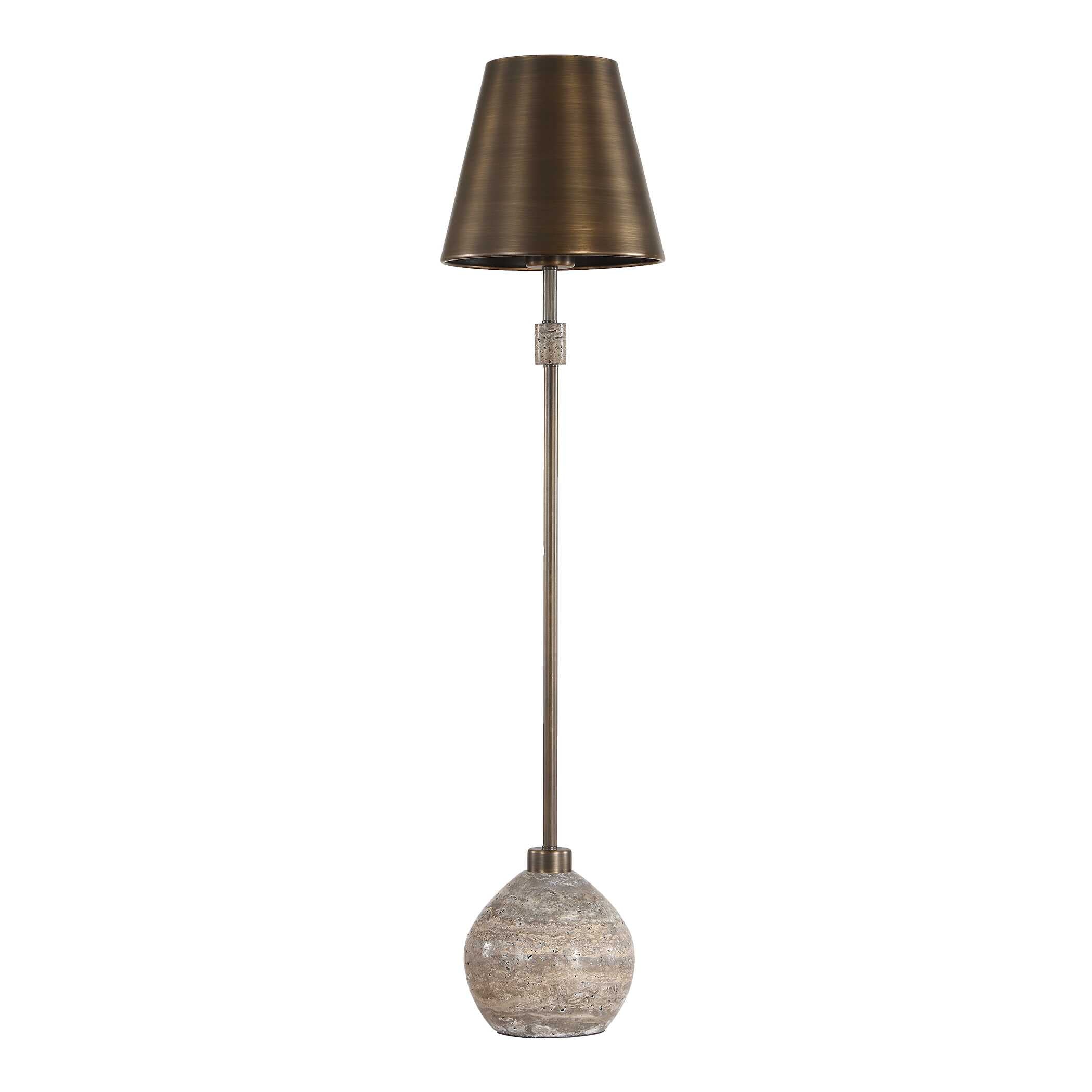 Uttermost Lighting Uttermost Jaycee Dark Travertine Buffet Lamp