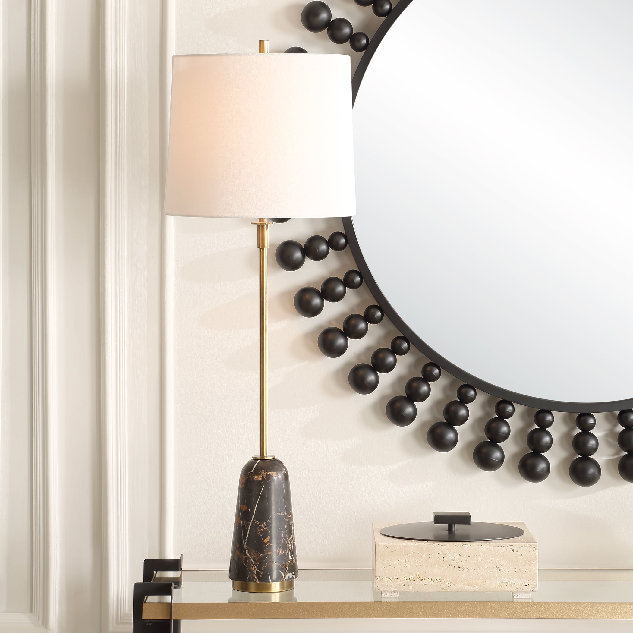 Uttermost Lighting Uttermost Jenson Black Marble Buffet Lamp
