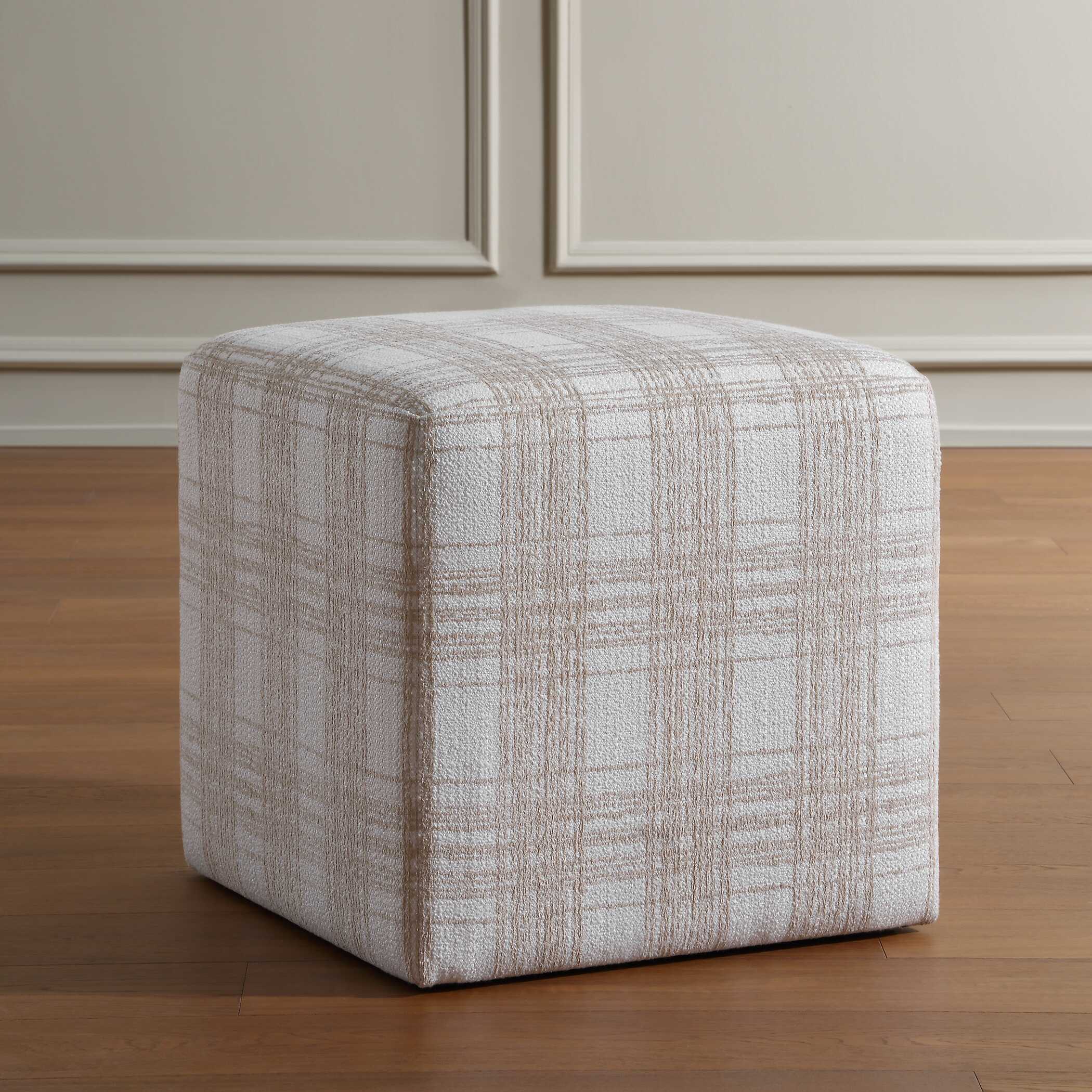 Uttermost Furniture Uttermost Joie Porcelain Plaid Ottoman