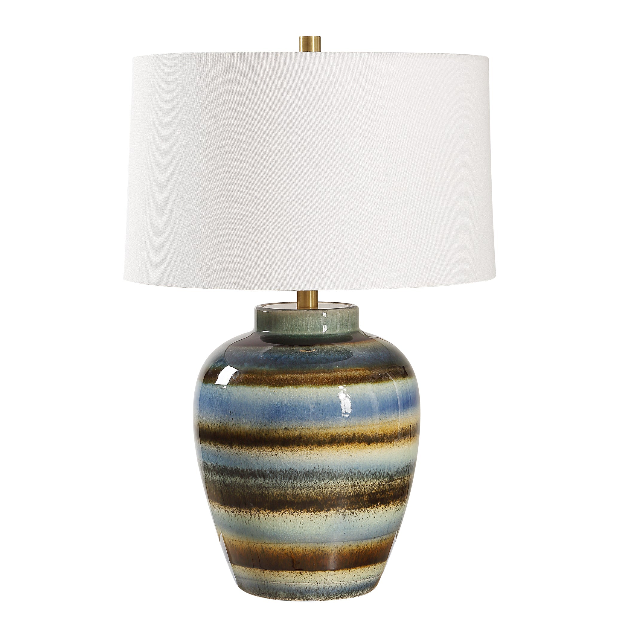 Uttermost Lighting Uttermost Judarn Blue Brown Table Lamp
