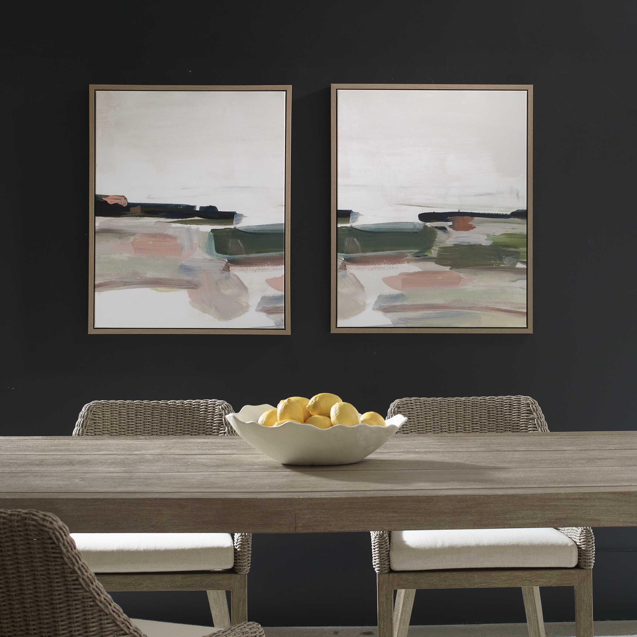 Uttermost Uttermost Just Peaking Framed Abstract Prints Set/2