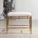 Uttermost Uttermost Karleen Plush White Small Brass Bench