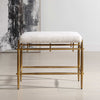 Uttermost Uttermost Karleen Plush White Small Brass Bench