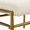 Uttermost Uttermost Karleen Plush White Small Brass Bench