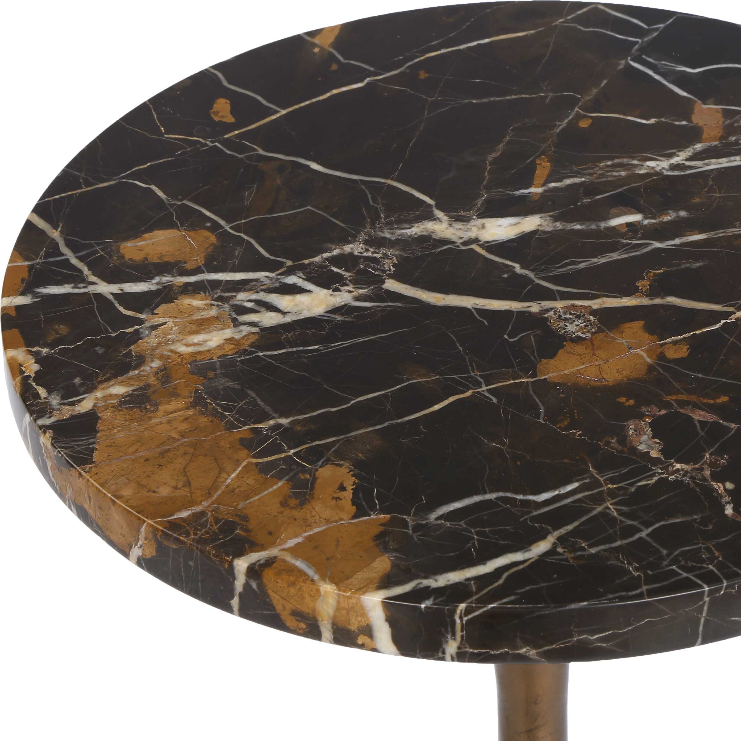 Uttermost Uttermost Karnes Dark Marble Drink Table