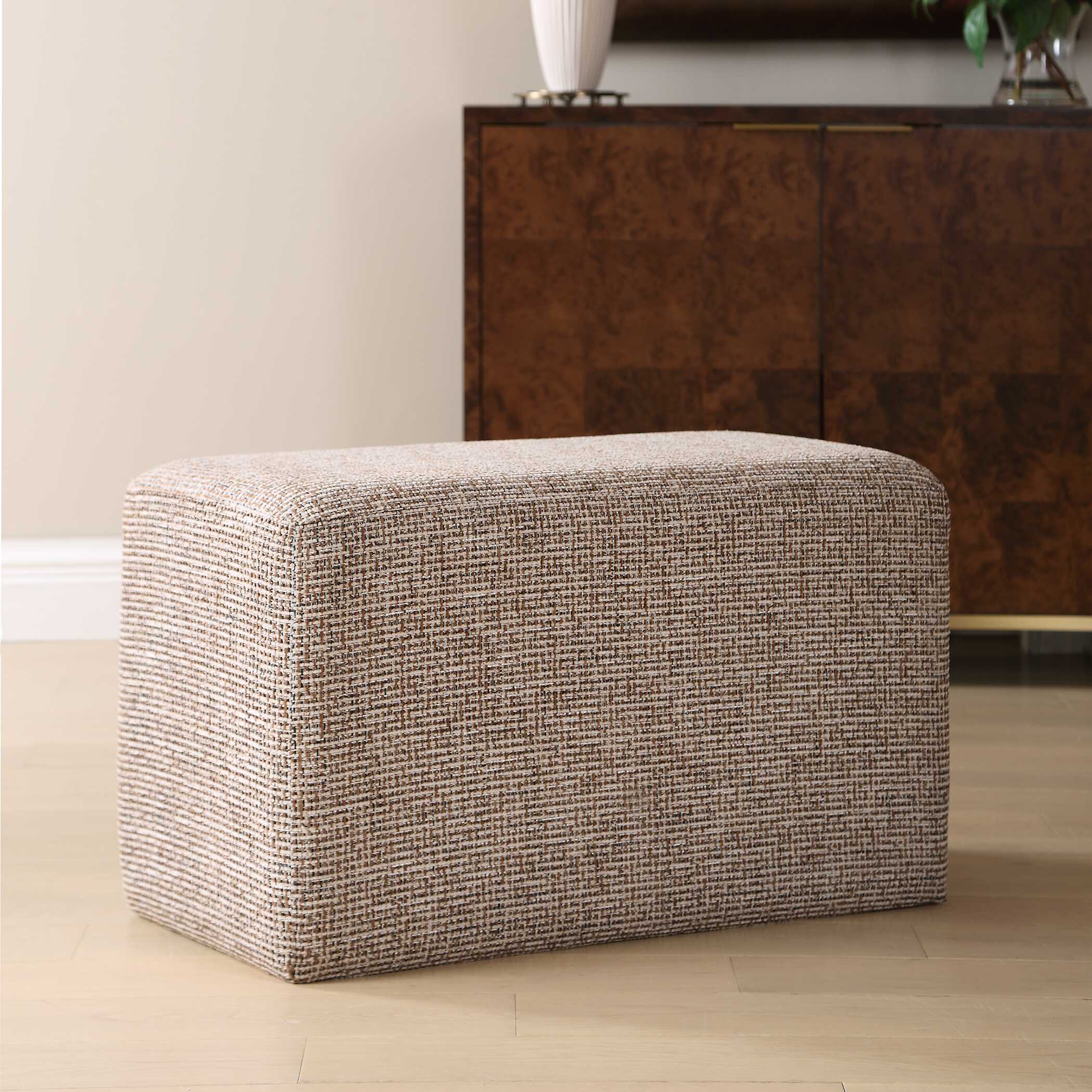 Uttermost Furniture Uttermost Kelce Woven Checkered Ottoman