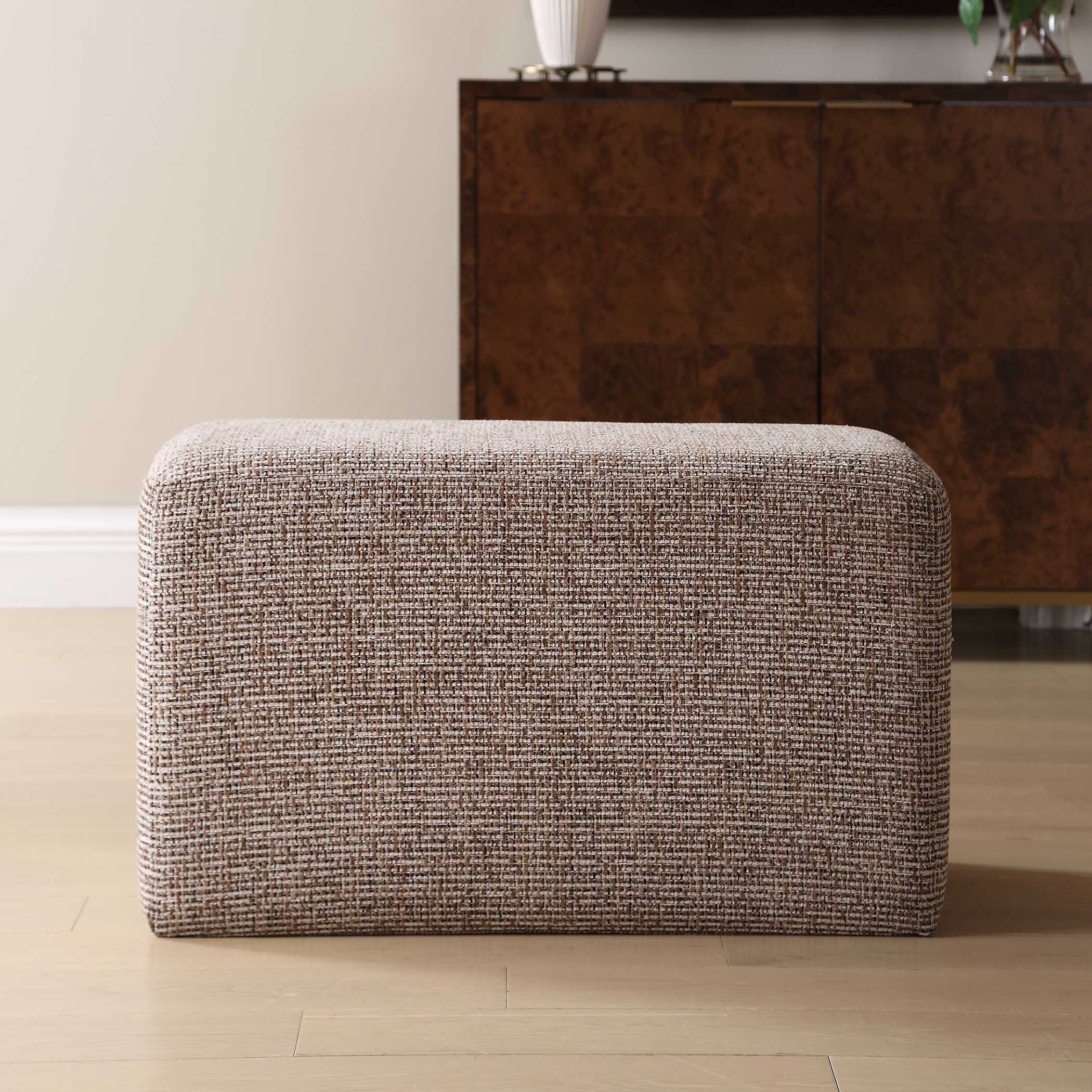 Uttermost Furniture Uttermost Kelce Woven Checkered Ottoman