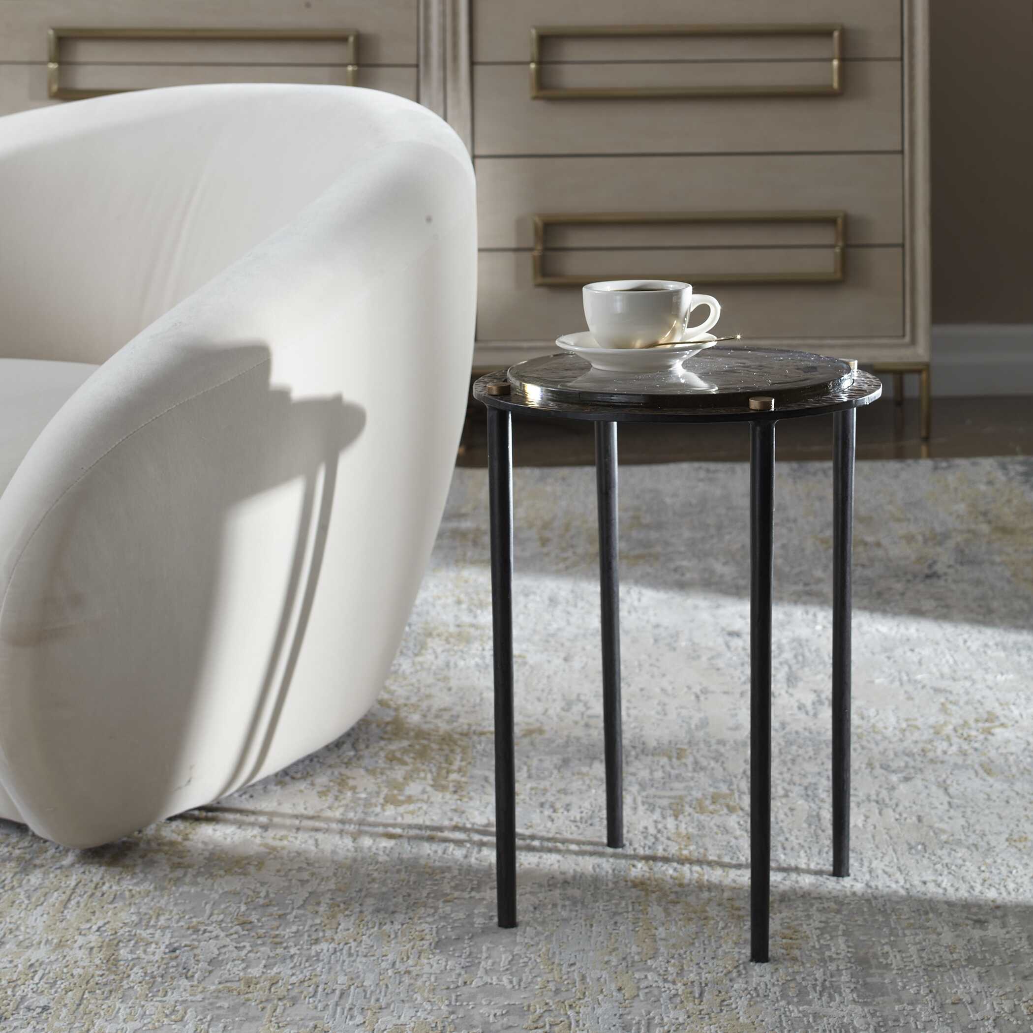 Uttermost Furniture Uttermost Kennington Round Glass Accent Table