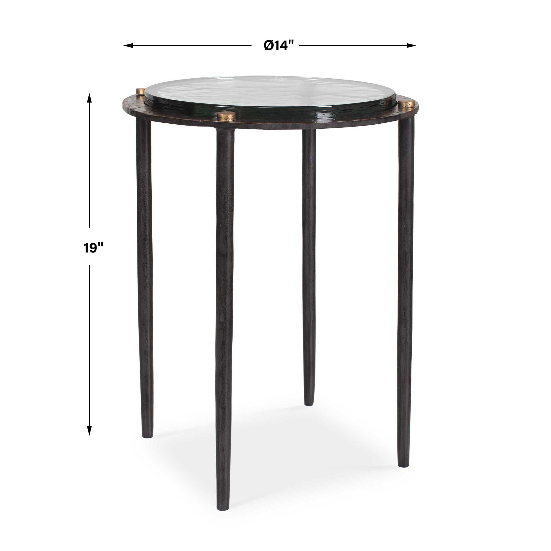 Uttermost Furniture Uttermost Kennington Round Glass Accent Table