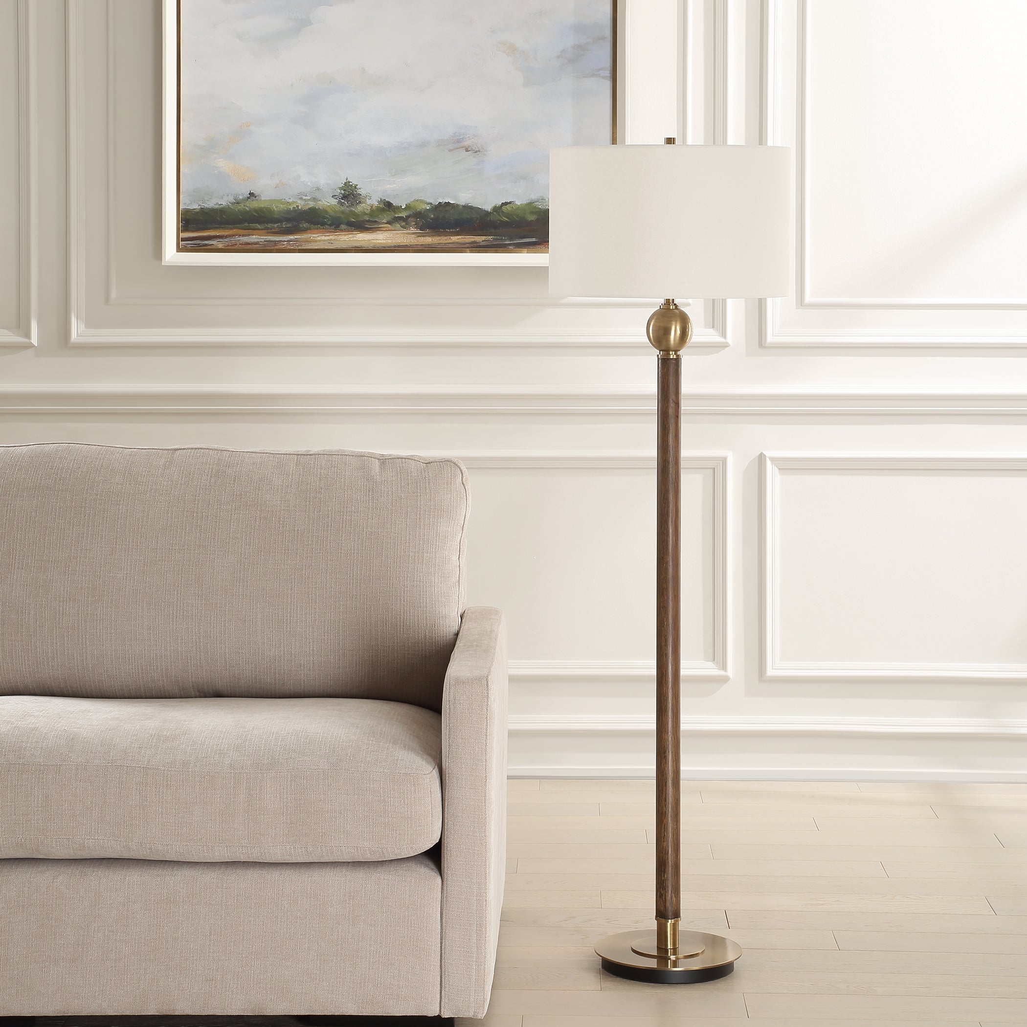 Uttermost Lighting Uttermost Keros Dark Oak Floor Lamp