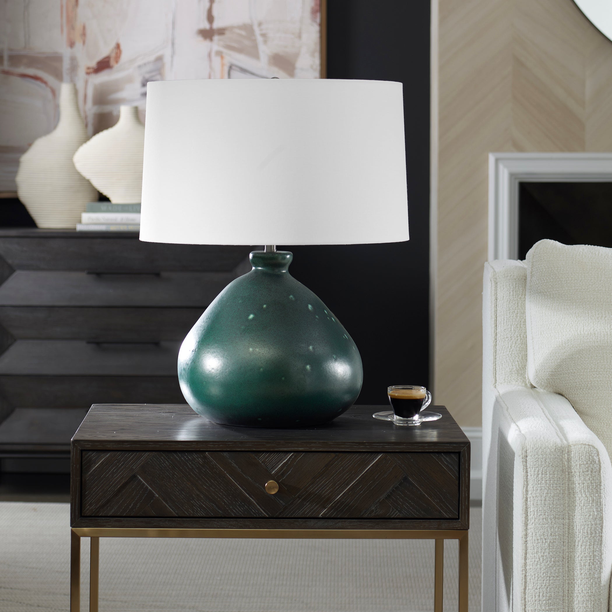 Uttermost Lighting Uttermost Killarney Distressed Green Table Lamp