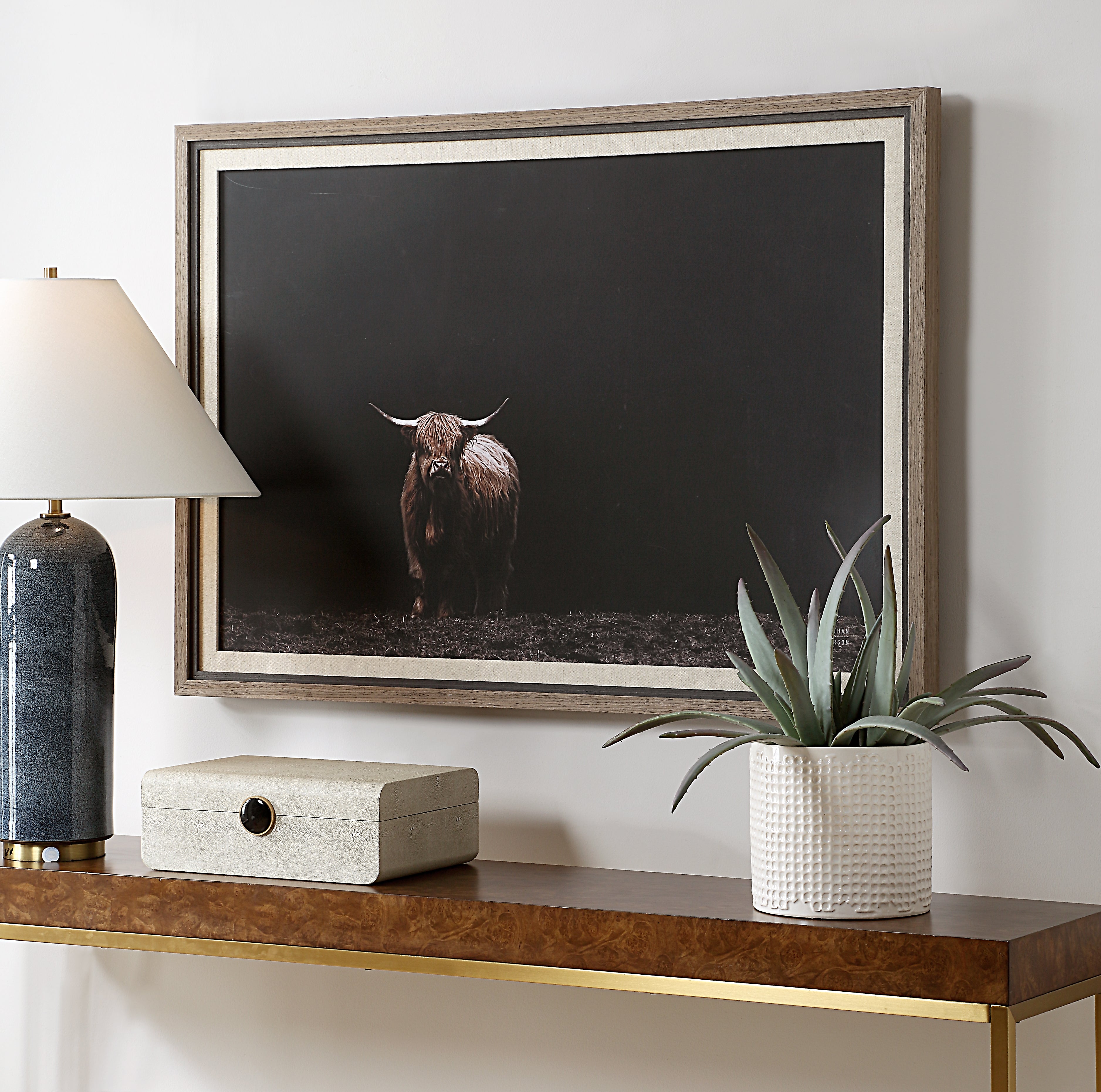 Uttermost Home Decor Uttermost King Of The Hill Framed Bovine Print