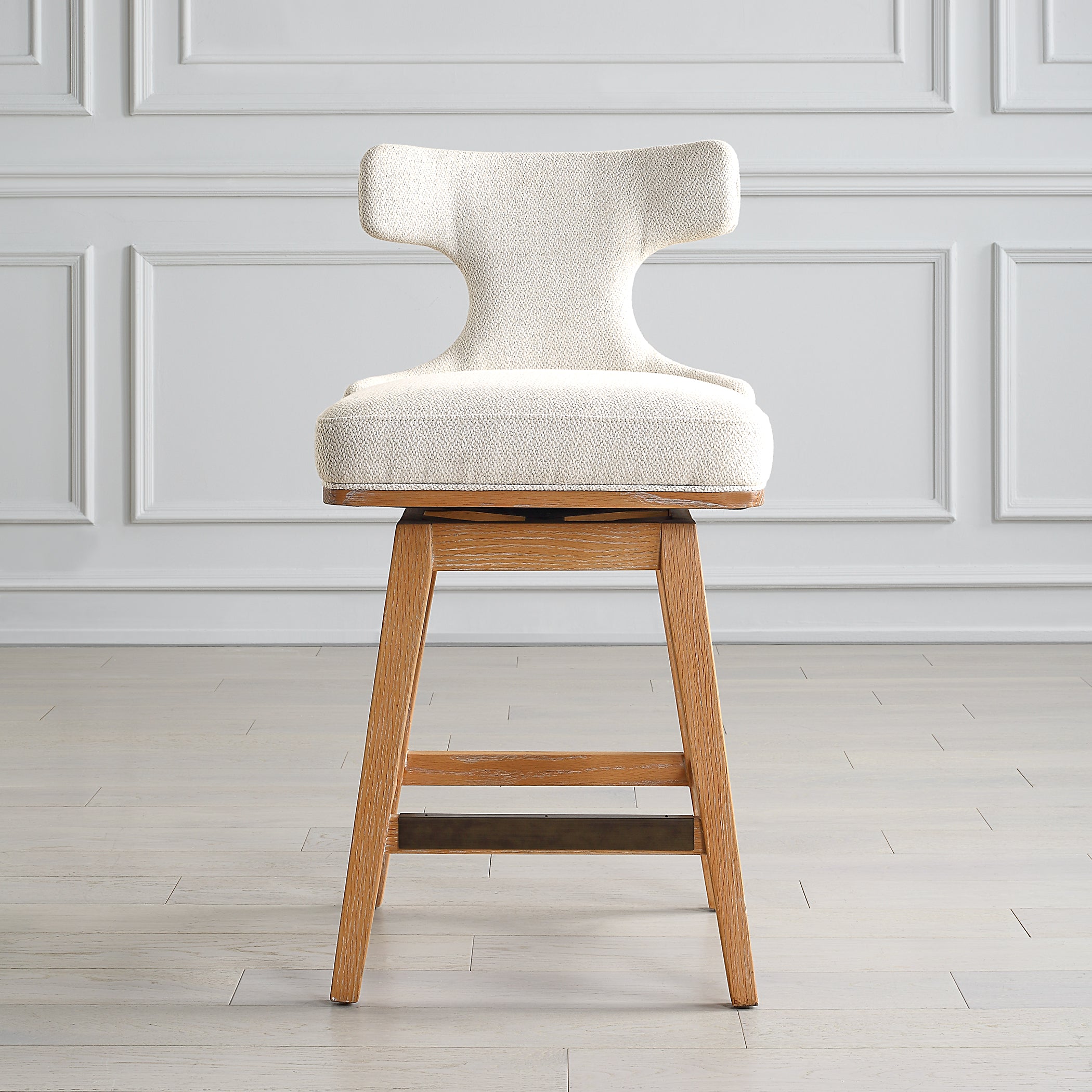 Uttermost Furniture Uttermost Klismos Off-White Fabric Counter Stool