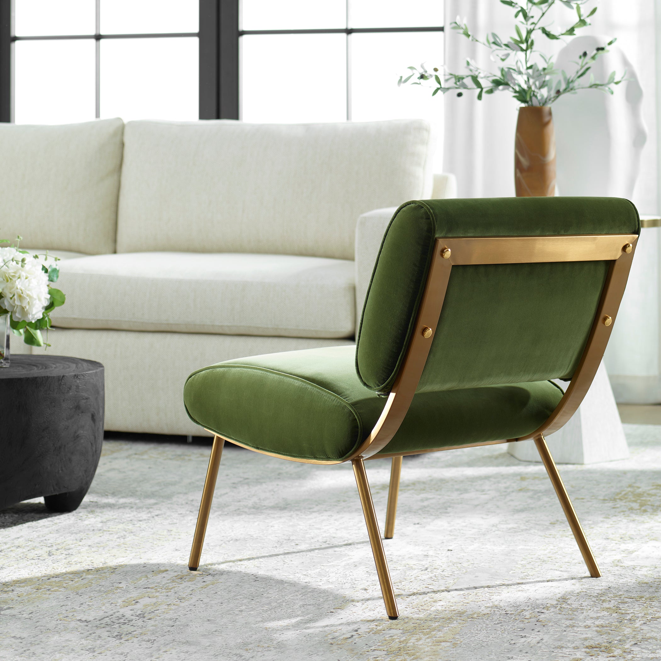 Uttermost Home Motor Freight - To be Quoted Uttermost Knoll Mid-Century Accent Chair