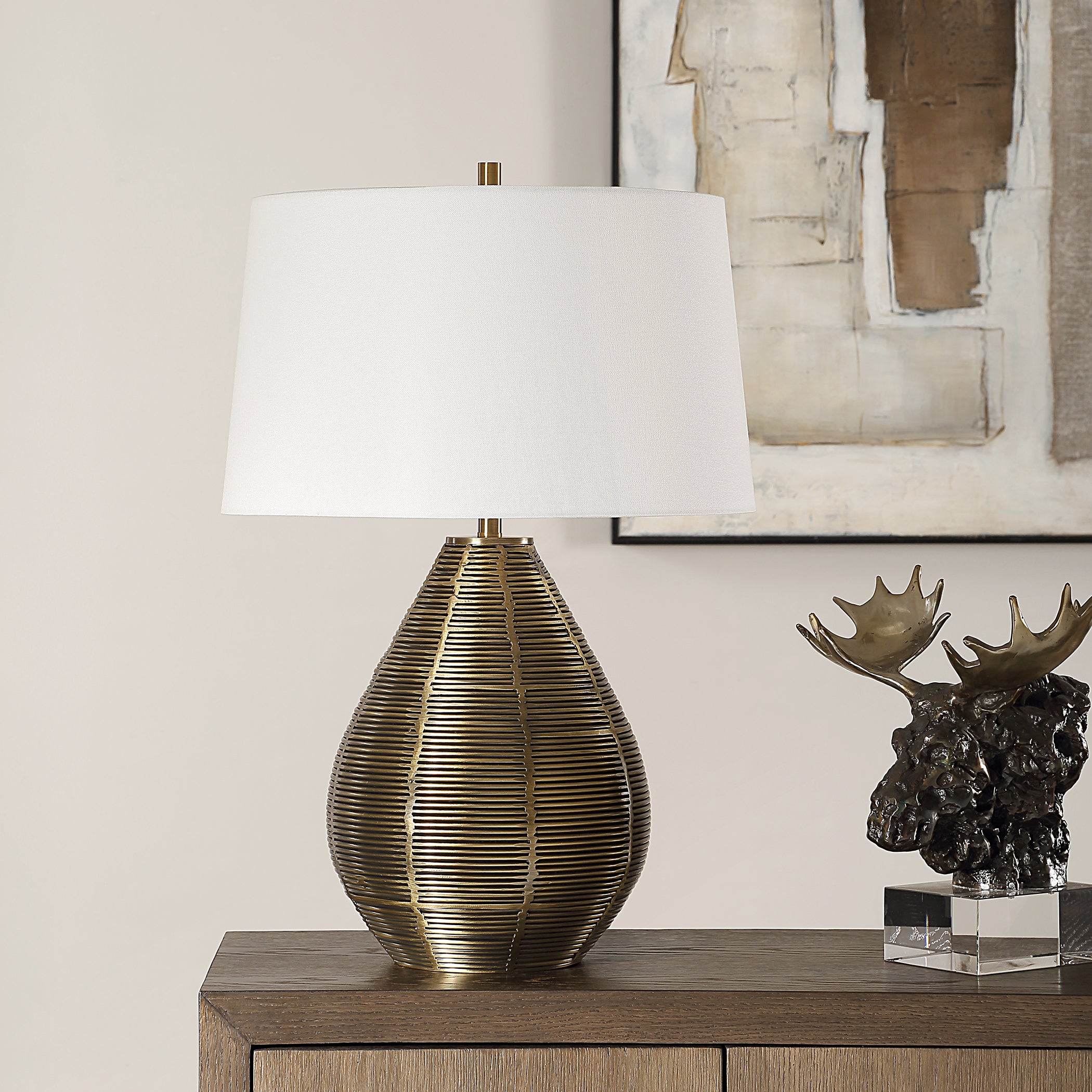 Uttermost Lighting Uttermost Knowles Brass Table Lamp