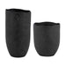 Uttermost Uttermost Komorebi Indoor-Outdoor Black Vases Set/2