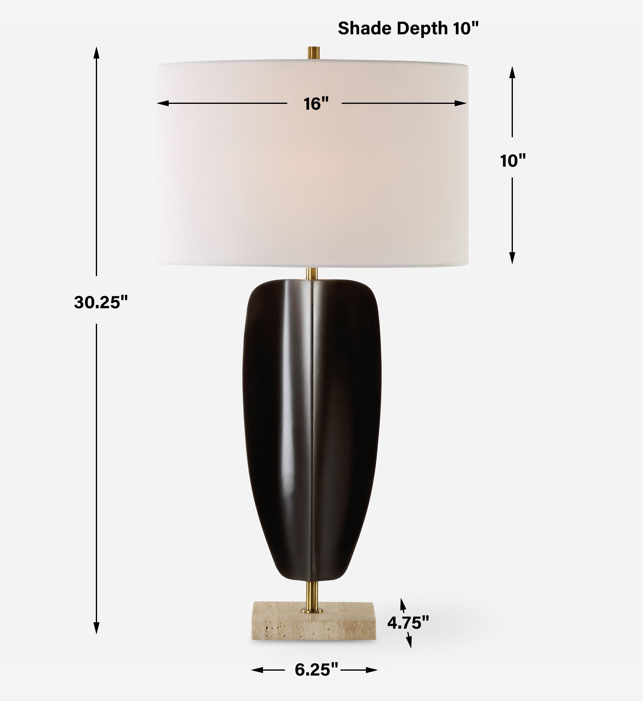 Uttermost Lighting Uttermost Kure Black Table Lamp