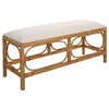 Uttermost Home Motor Freight - Rate to be Quoted Uttermost Laguna White Fabric Rattan Bench