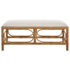 Uttermost Home Motor Freight - Rate to be Quoted Uttermost Laguna White Fabric Rattan Bench