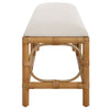 Uttermost Home Motor Freight - Rate to be Quoted Uttermost Laguna White Fabric Rattan Bench