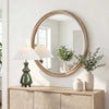 Uttermost Home Decor Uttermost Landry Round Light Wood Mirror
