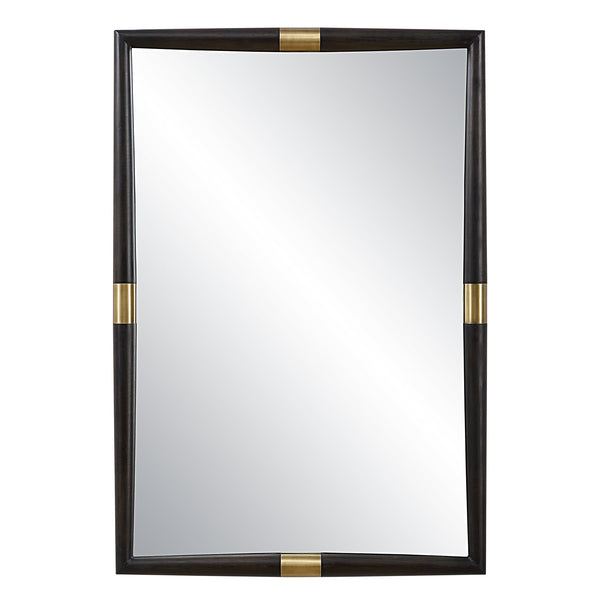 Uttermost Home Decor Oversize - Rate to be Quoted Uttermost Larkin Dark Wood & Brass Mirror