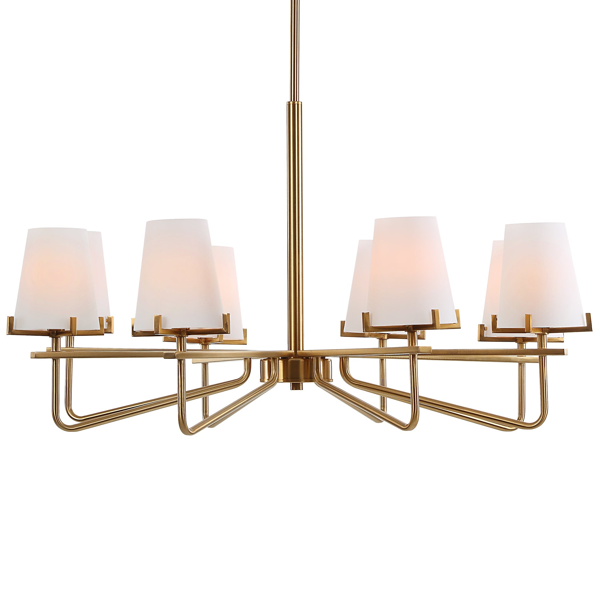 Uttermost Lighting Uttermost Lassen 8 Light Brass Chandelier