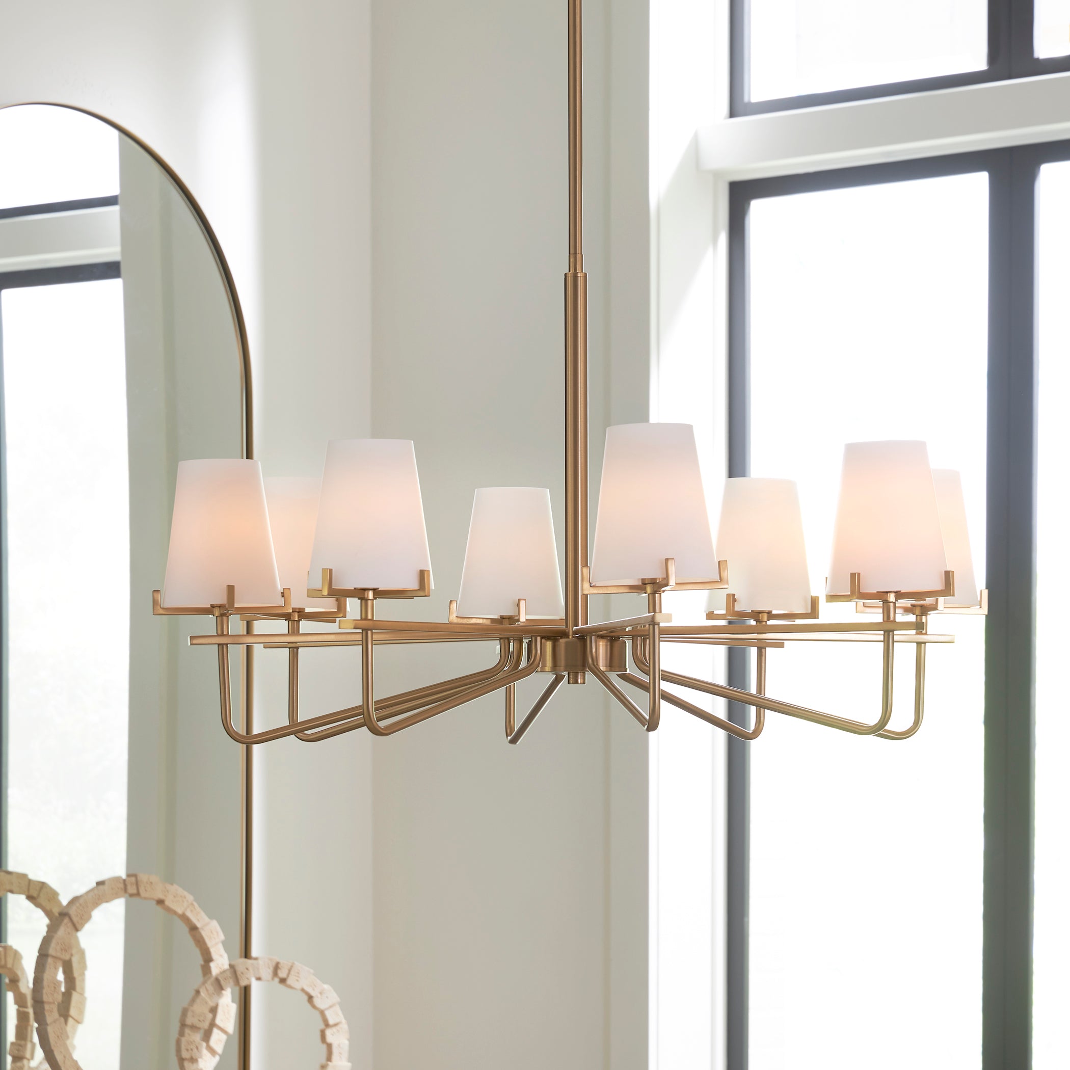 Uttermost Lighting Uttermost Lassen 8 Light Brass Chandelier