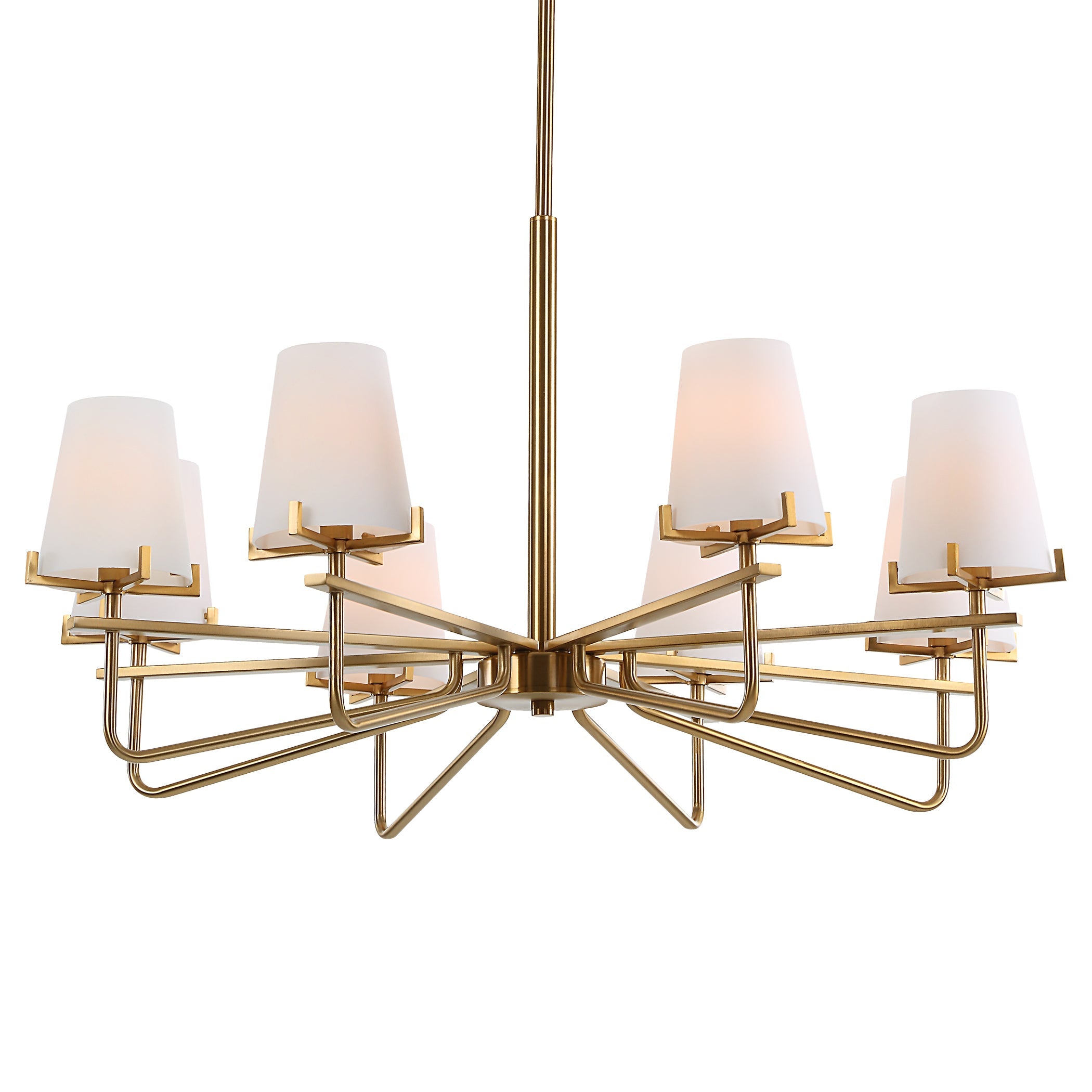 Uttermost Lighting Uttermost Lassen 8 Light Brass Chandelier