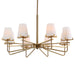 Uttermost Lighting Uttermost Lassen 8 Light Brass Chandelier