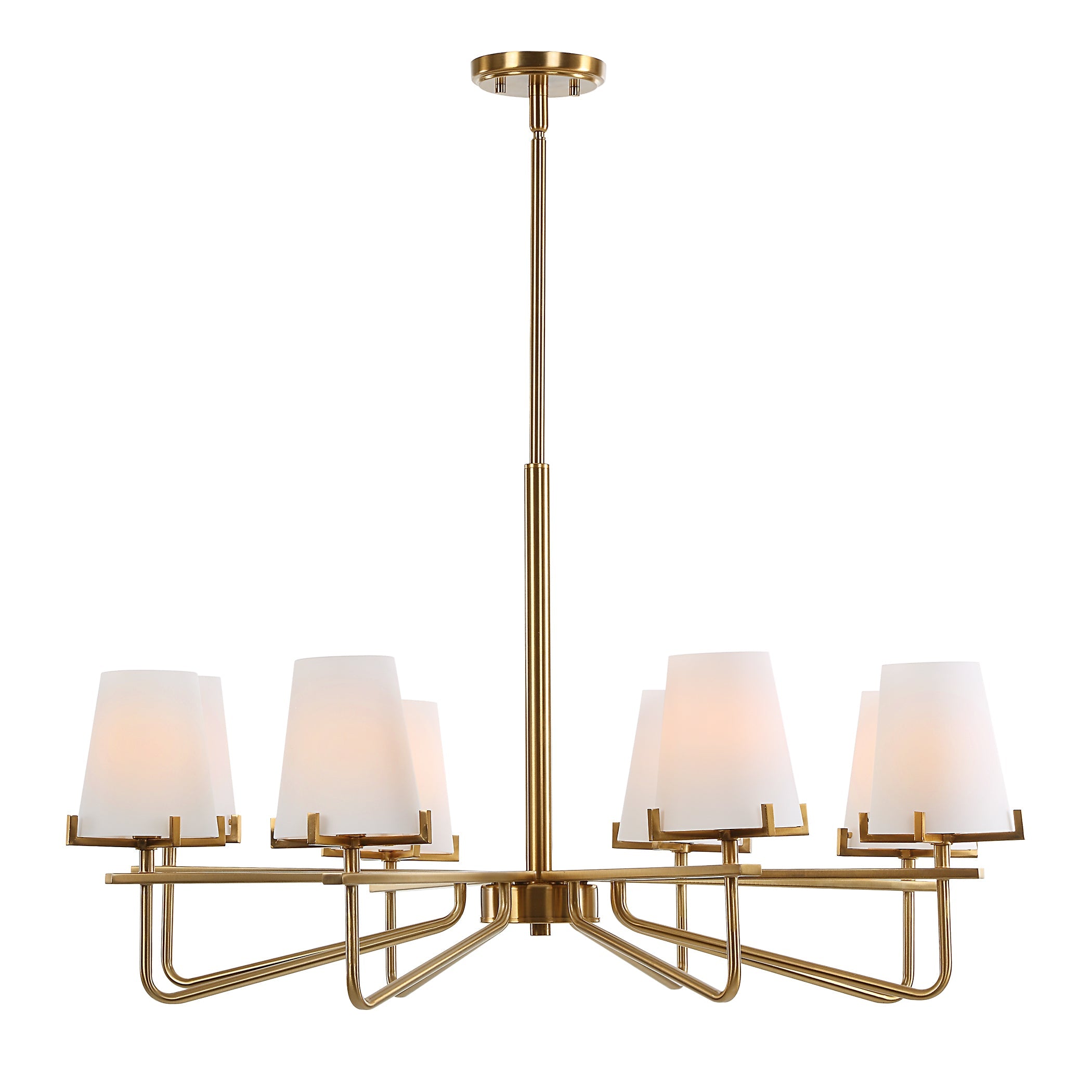 Uttermost Lighting Uttermost Lassen 8 Light Brass Chandelier