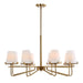Uttermost Lighting Uttermost Lassen 8 Light Brass Chandelier