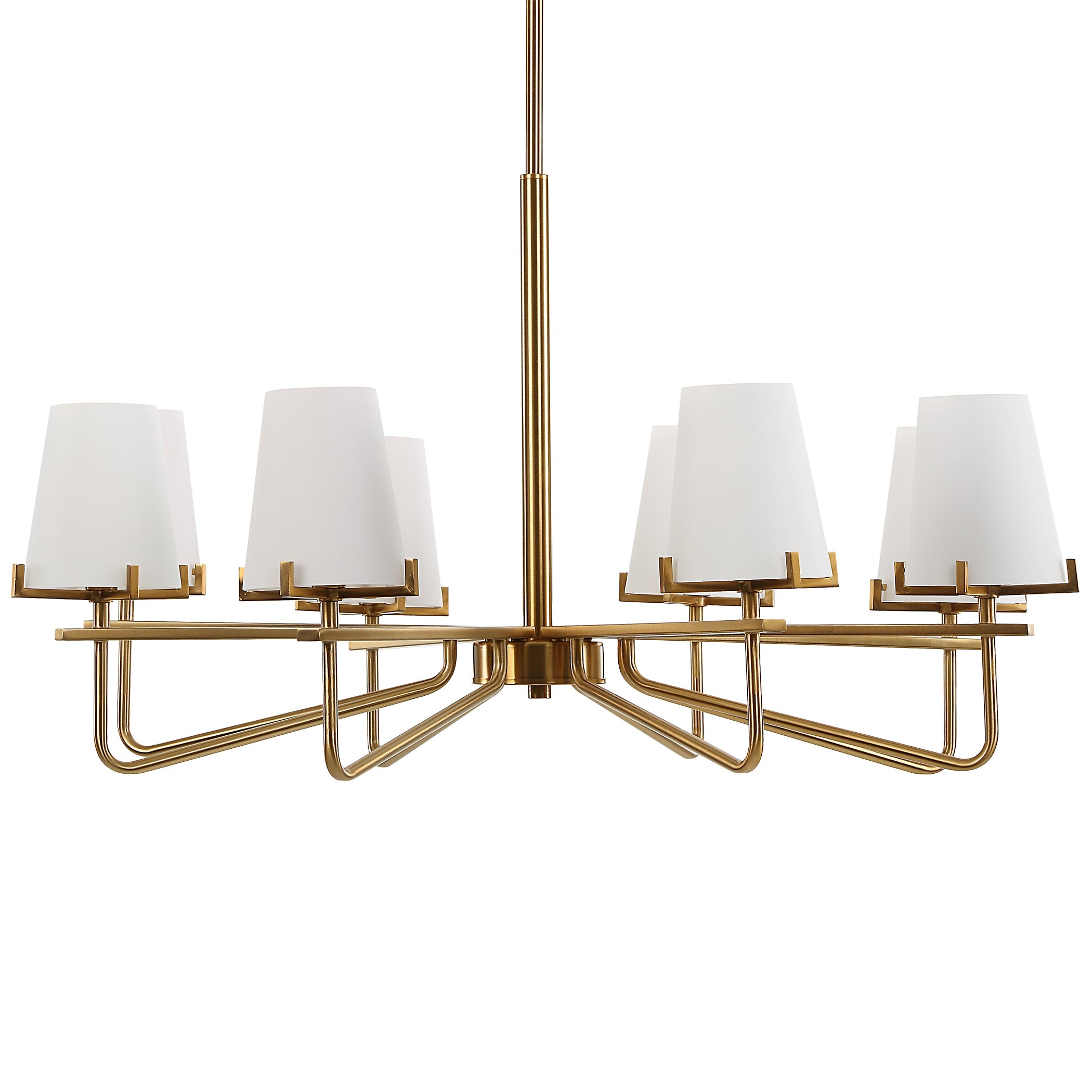 Uttermost Lighting Uttermost Lassen 8 Light Brass Chandelier