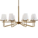 Uttermost Lighting Uttermost Lassen 8 Light Brass Chandelier
