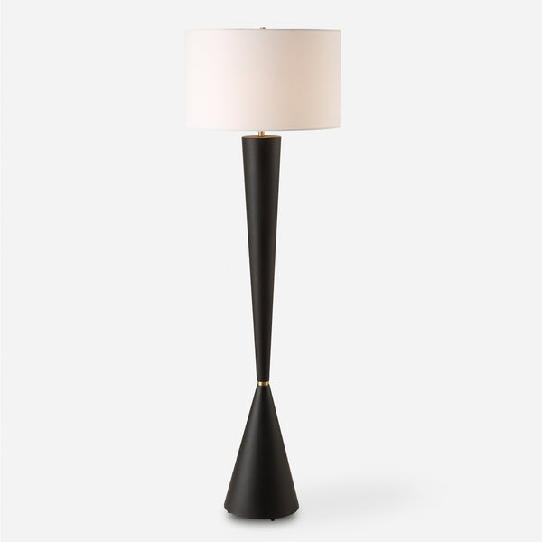 Uttermost Lighting Uttermost Layla Black Tapered Floor Lamp