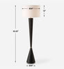 Uttermost Lighting Uttermost Layla Black Tapered Floor Lamp