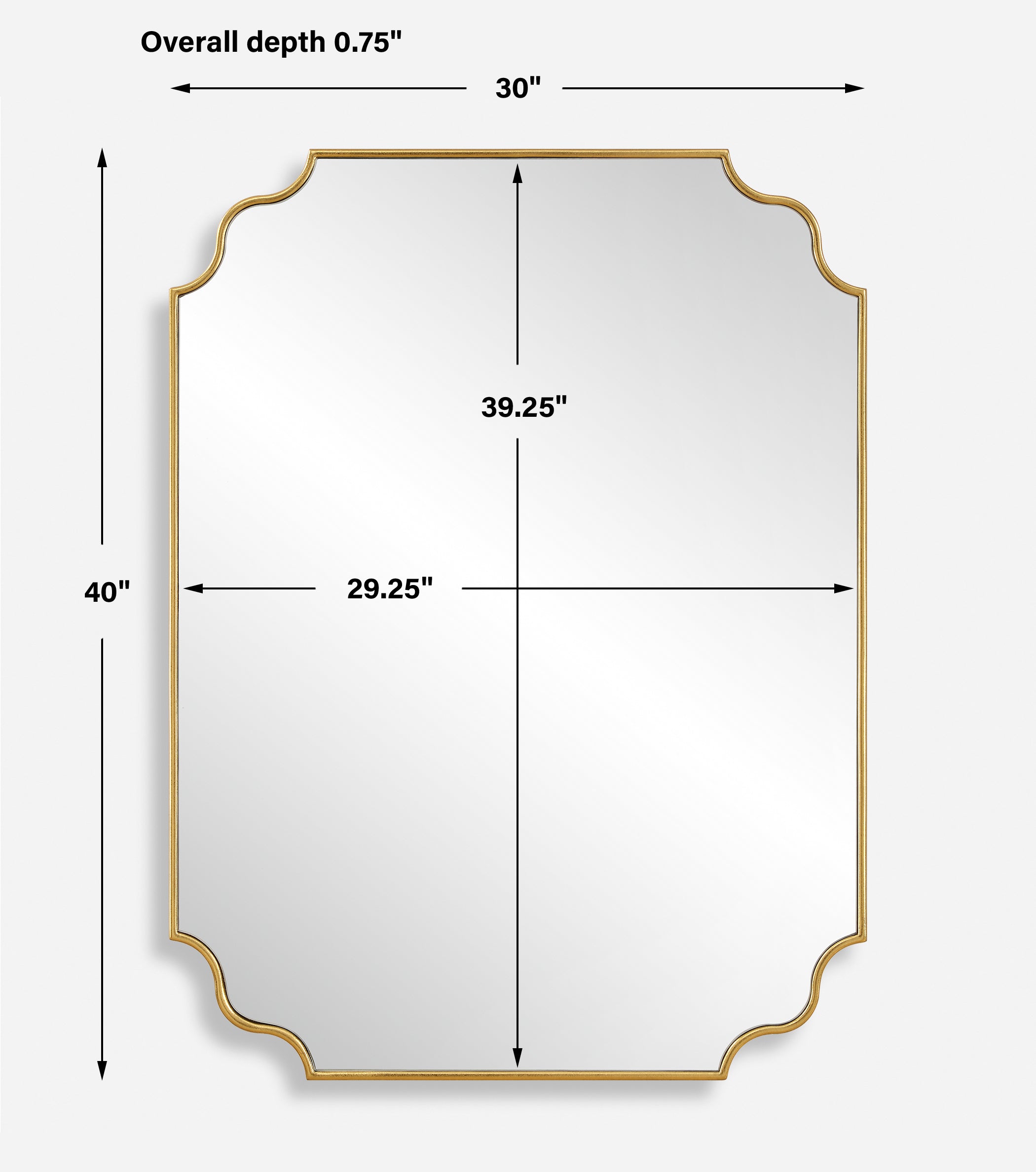 Uttermost Home Decor Uttermost Lennyn Gold Vanity Mirror