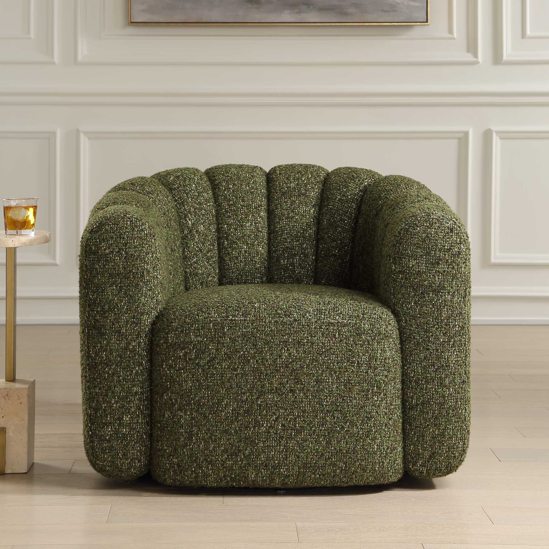 Uttermost Furniture Uttermost Lenoir Upholstered Green Swivel Chair