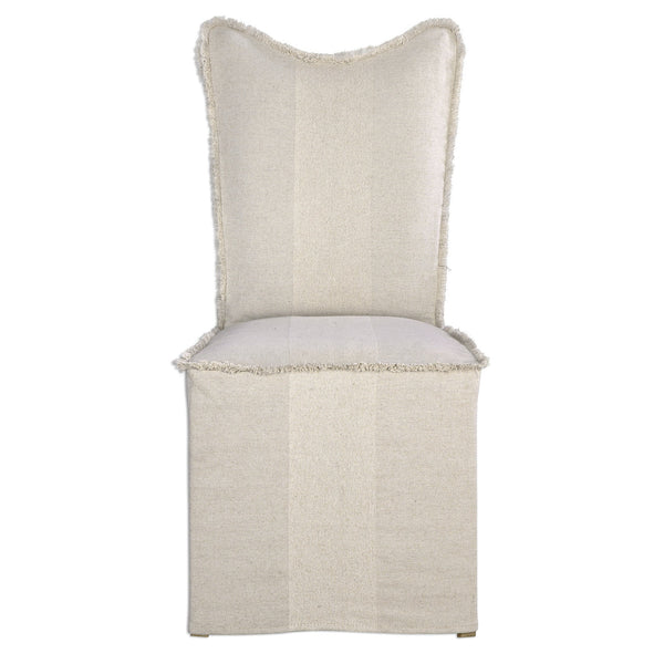 Uttermost Lighting Uttermost Lenore Armless Chairs, Flax, Set Of 2