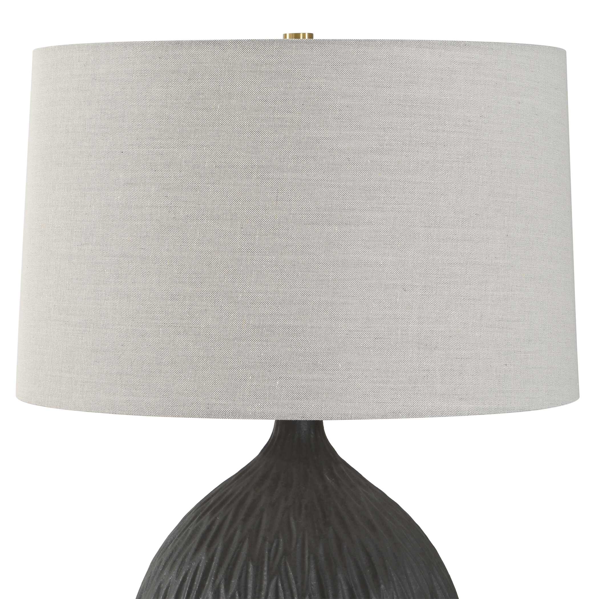 Uttermost Uttermost Levee Satin Black Table Lamp