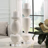Uttermost Home Uttermost Lido White Stone Candleholders, Set/2