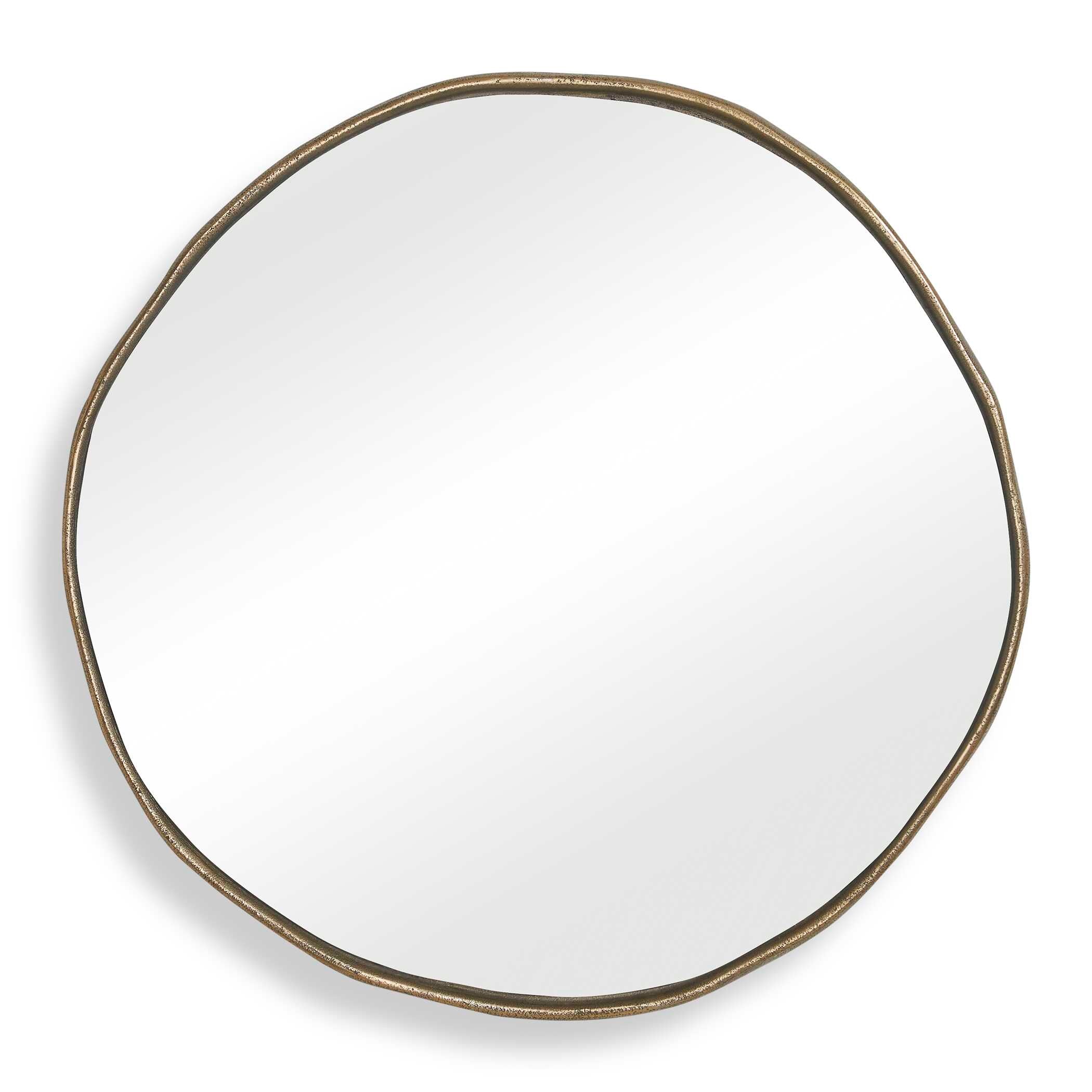 Uttermost Home Decor Uttermost Lowen Round Brass Mirror